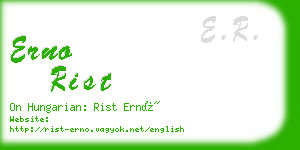 erno rist business card